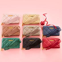 "As Is" Joy Luxe Leather Best Gift Ever Double Wallet With Wrist Strap