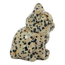 "As Is" KALIFANO Gemstone Cat Carving