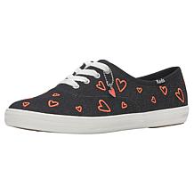 "As Is" Keds® Champion Embroidered Heart Canvas Lace-Up Sneaker