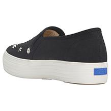 "As Is" Keds® Triple Decker Embroidered Daisy Canvas Platform Sneaker