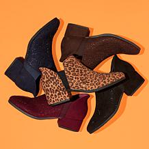 "As Is" Kenneth Cole Reaction Sandra EZ-On Step-In Jeweled Bootie