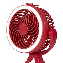 "As Is" Living Glow 5" 3-in-1 Rechargeable Fan 2pk