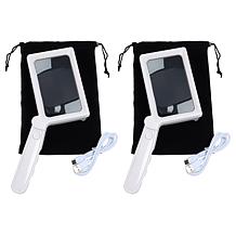 "As Is" Living Glow Rechargeable 3X/6X Magnifiers - 2-pack
