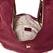 "As Is" London Fog Lisa Studded Faux Suede Hobo