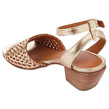 "As Is" Lucky Brand Modessa Leather Woven Sandal