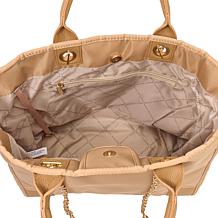 "As Is" Marcy McKenna Luxe Resort Tote Bag with Removeable Chain Li...