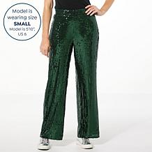 "As Is" Mark & James by Badgley Mischka Elisa Sequin Palazzo Pant