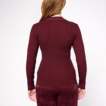 "As Is" Mark & James by Badgley Mischka Noemi Ribbed Knit Sweater