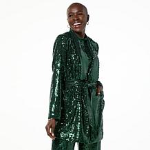 "As Is" Mark & James by Badgley Mischka Sequin Self Tie Jacket