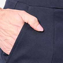 "As Is" MarlaWynne 360 Stretch Narrow Leg Pant with Front Slits