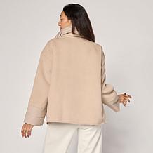 "As Is" MarlaWynne Melton Coat with Quilted Details