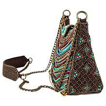 "As Is" Mary Frances Hand-Beaded Crossbody Handbag