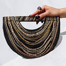 "As Is" Mary Frances Hand-Beaded Multistrand Crossbody Clutch