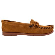"As Is" Minnetonka® Braided Suede Boat Moccasin