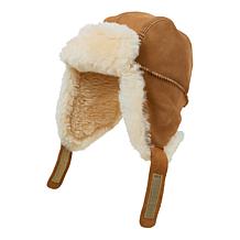 "As Is" Minnetonka Water Resistant Suede & Sheepskin Bomber Hat