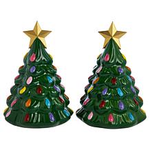 "As Is" Mr. Christmas 12" Pearlized Shatterproof Trees 2-Pack