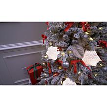 "As Is" Mr. Christmas Blow Mold Lit Snowflake Ornament Set of 4