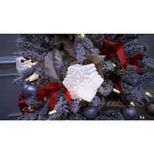 "As Is" Mr. Christmas Blow Mold Lit Snowflake Ornament Set of 4