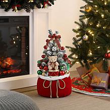 "As Is" Mr. Christmas Lit Tree with Santa Sack