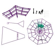 "As Is" Mr. Halloween 48" Purple/Green Animated LED Spider Web