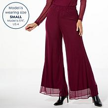 "As Is" Nina Leonard Mesh Palazzo Pant