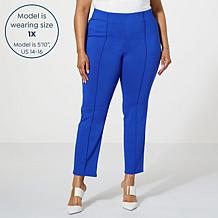 "As Is" Nina Leonard Millennium Tummy-Smoothing Ankle Pant
