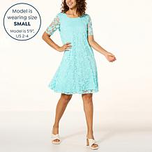 "As Is" Nina Leonard Novelty Burnout Dress