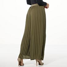"As Is" Nina Leonard Pleated Chiffon Palazzo Pant