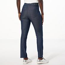 "As Is" Nina Leonard Rhinestone Slim Leg Pant