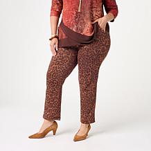 "As Is" Nina Leonard Suede Narrow Leg Pant 