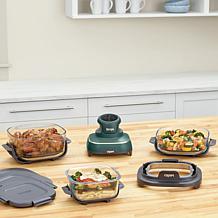 "As Is" Ninja Crispi 5-in-1 Glass Air Fryer with 3 Containers