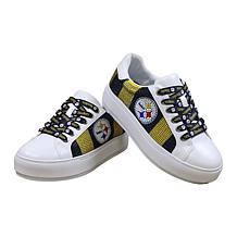 "As Is" Officially Licensed NFL Lace-Up Sparkle Sneaker by Cuce Sho...