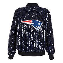 "As Is" Officially Licensed NFL Women's Sequin Jacket by Cuce - Pat...