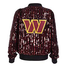 "As Is" Officially Licensed NFL Women's Sequin Jacket by Cuce - Was...