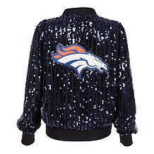 "As Is" Officially Licensed NFL Women's Sequin Jacket by Cuce - Bro...