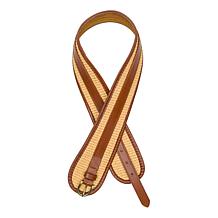 "As Is" Patricia Nash Aude Woven Straw and Leather Belt