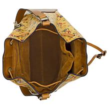 "As Is" Patricia Nash Belamy Leather Drawstring Bucket Bag