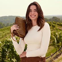 "As Is" Patricia Nash Civo Woven Leather Crossbody Bag