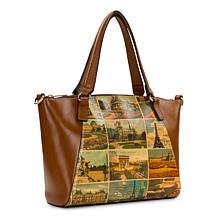 "As Is" Patricia Nash Florine Tote w/Top Handles & Detachable Cross...