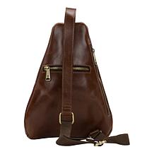 "As Is" Patricia Nash IVA Nell Leather Sling with Braided Detail