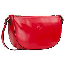 "As Is" Patricia Nash Melanie Leather Crescent Hobo Crossbody Bag