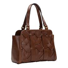 "As Is" Patricia Nash Mirrini Woven Leather Satchel