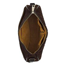 "As Is" Patricia Nash Sascha Leather Hobo Bag with Flower Tassel