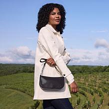 "As Is" Patricia Nash Sassi Leather Crossbody Baguette