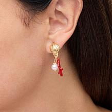 "As Is" Patricia Nash Shell Design Dangle Earrings