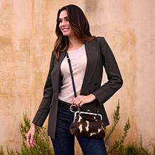 "As Is" Patricia Nash Vione Cavalino Haircalf Leather Frame Bag