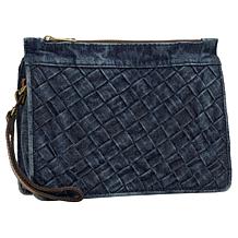"As Is" Patricia Nash Yvette Denim Clutch Crossbody Bag