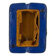 "As Is" Patricia Nash Zelia Sequin Fabric & Leather Frame Clutch