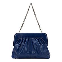 "As Is" Patricia Nash Zelia Sequin Fabric & Leather Frame Clutch