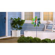 "As Is" Plow and Hearth 43" Tropical Leaves Wind Spinner